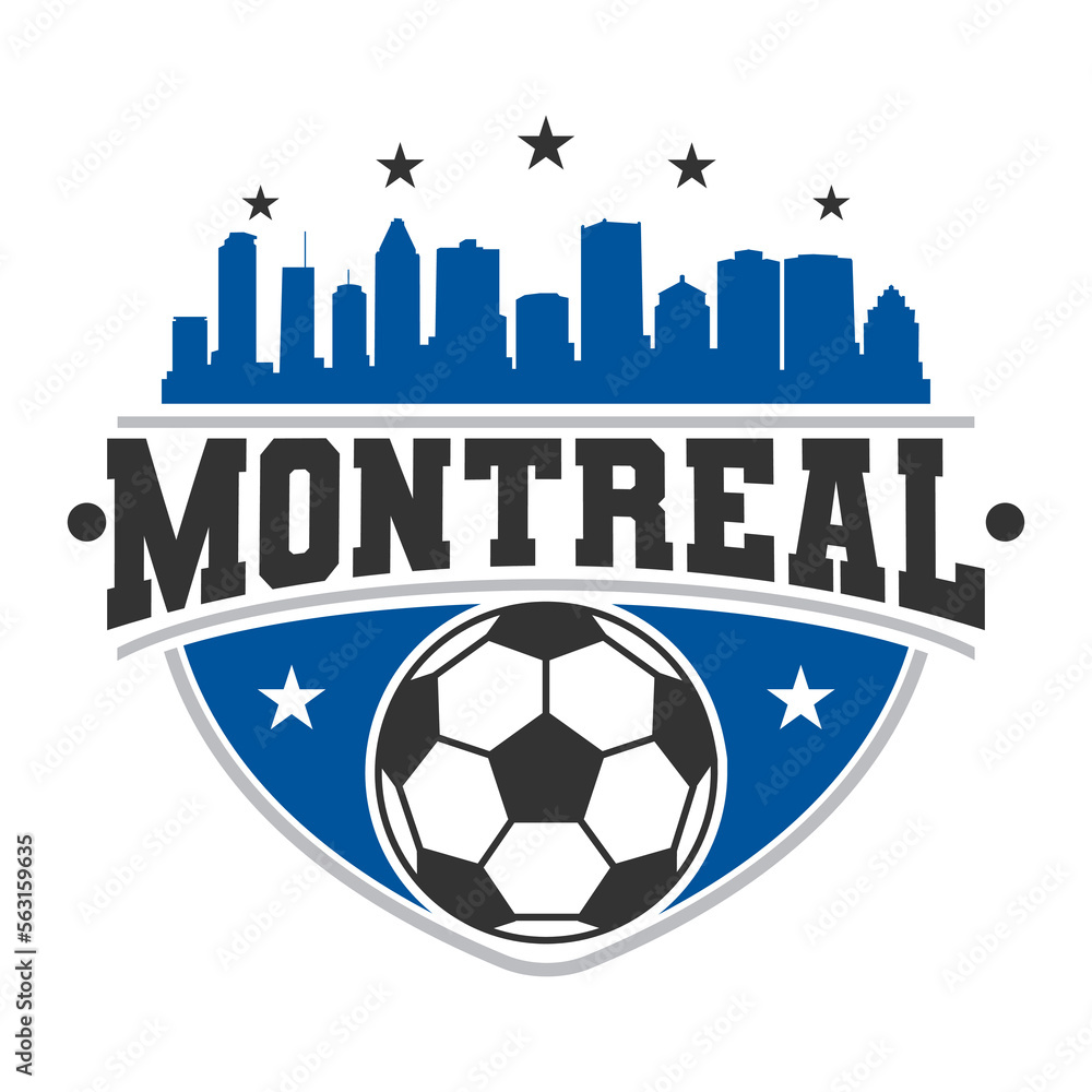 Montreal QC Canada Football Skyline City Silhouette Vector