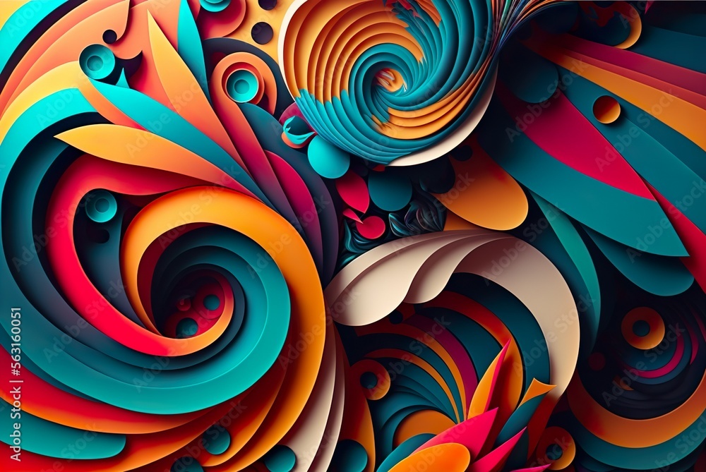 Abstract background with spiral made with generative AI technology Abstract background with spiral made with generative AI technology