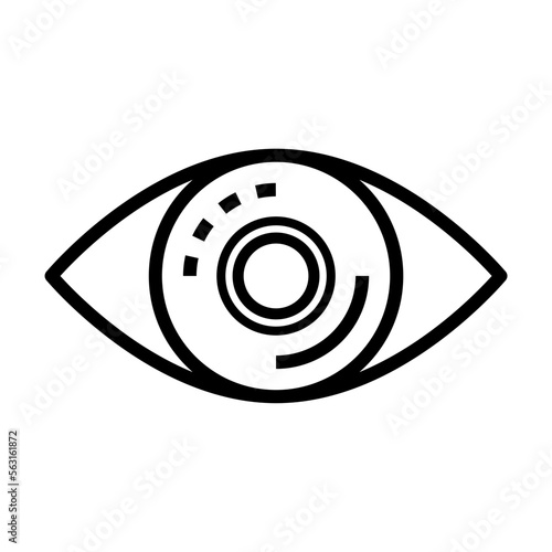 Icono de ojo cibernético. Tecnología futurista. Ilustración vectorial