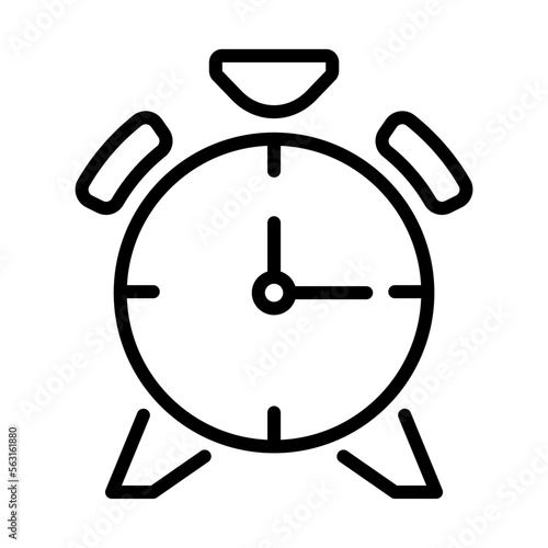 Icono de reloj de alarma. Despertador. Ilustración vectorial