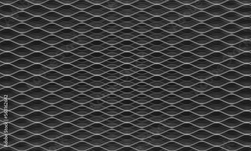 tile and fabric pattern consisting of lines and different shapes in gray and black