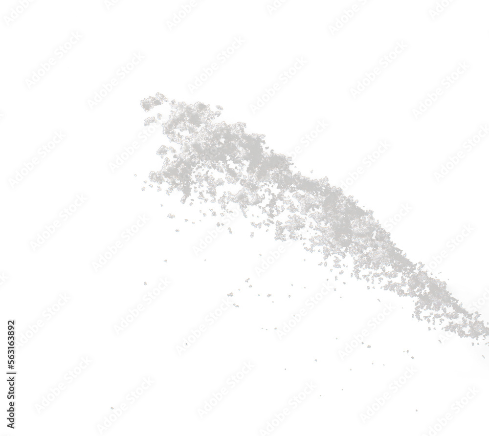Obraz premium Photo image of falling down snow, heavy big small size snows. Freeze shot on black background isolated overlay. Fluffy White snowflakes splash cloud in mid air. Real Snow high speed shutter
