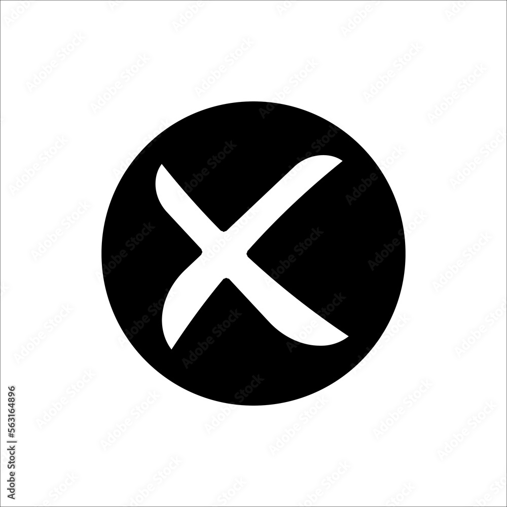 cross icon / cancel icon / delete icon isolated on white background. cross icon / cancel icon / delete icon isolated on white background.