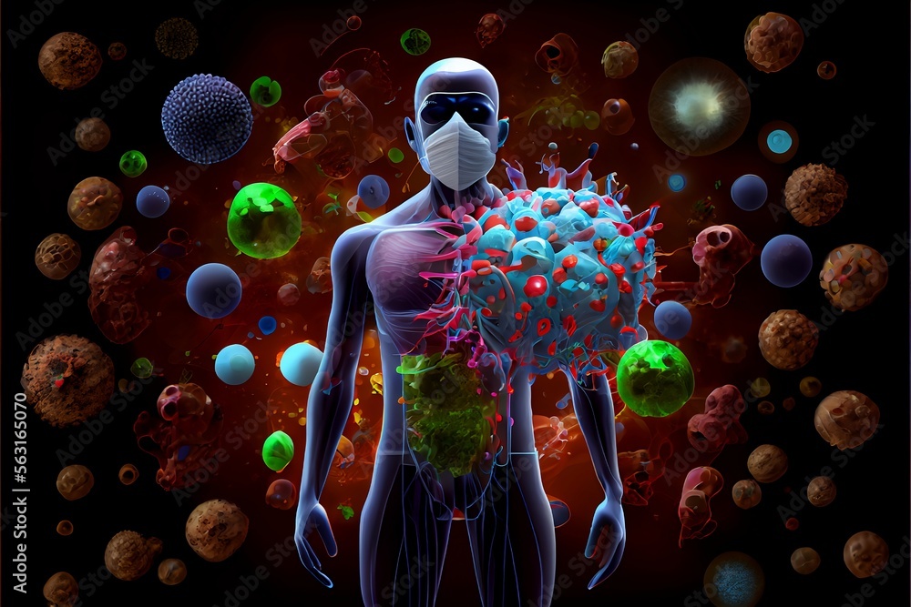 Naklejka premium Medical Illustration Stylized 