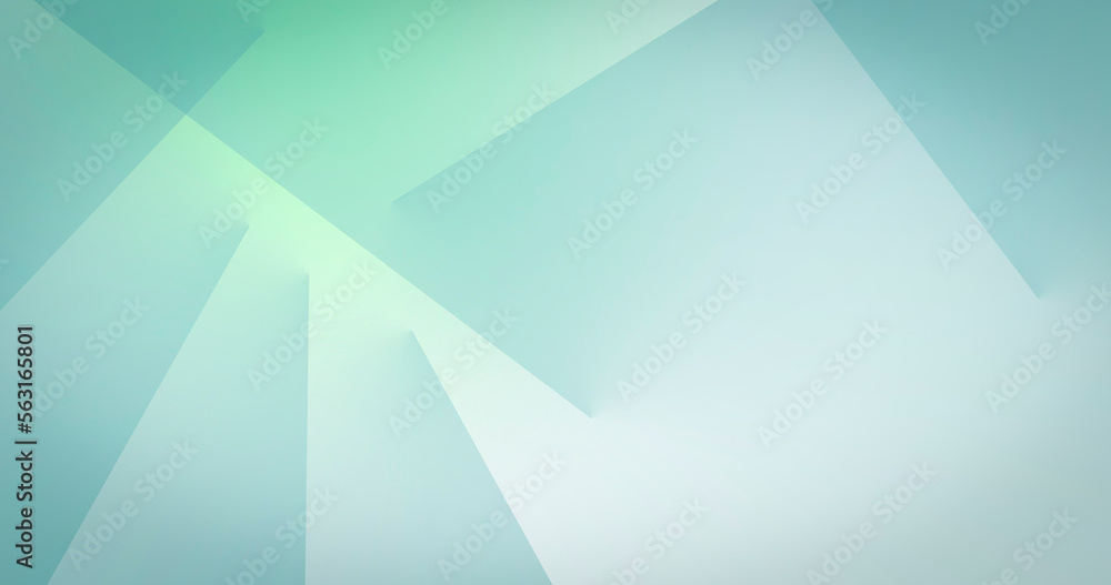 Abstract turquoise background with gradients and stripes for design. 8k full format. Geometric shapes in the color of the sea wave. Lines, triangles, stripes, aquamarine squares