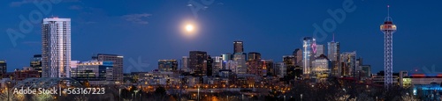 Supermoon rising over Denver, Colorado