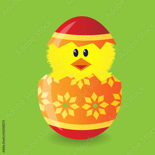 easter egg with chicken