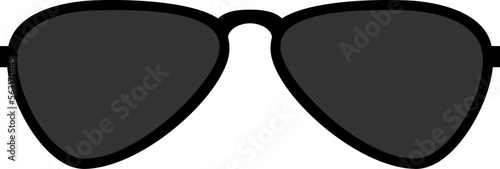 Eyeglasses or Sunglasses with Dark Lenses Icon. Vector Image.