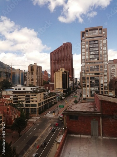 Paisaje urbano de la ciudad de Bogotá, Colombia. 