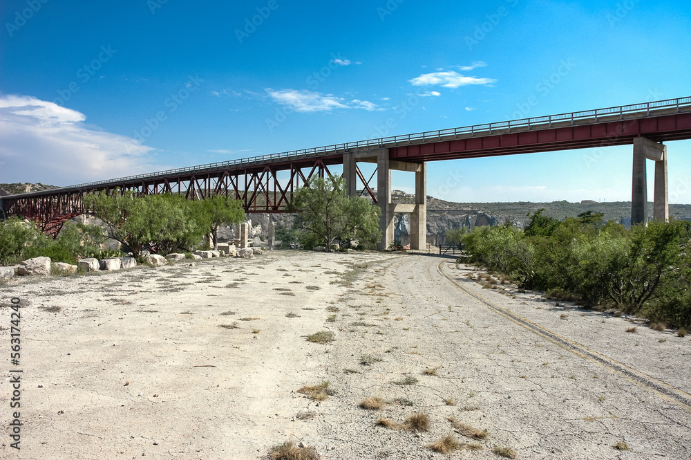 New Highway Bridge Over Old Abandoned Road