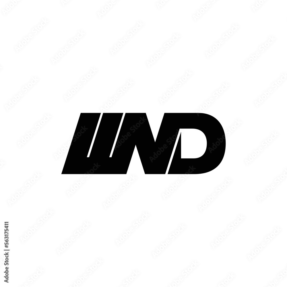 WND letter monogram logo design vector WND letter monogram logo design vector