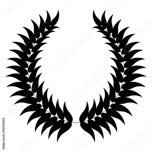 laurel wreath vector, icon, symbol, logo, clipart, isolated. vector illustration. vector illustration isolated on white background.
