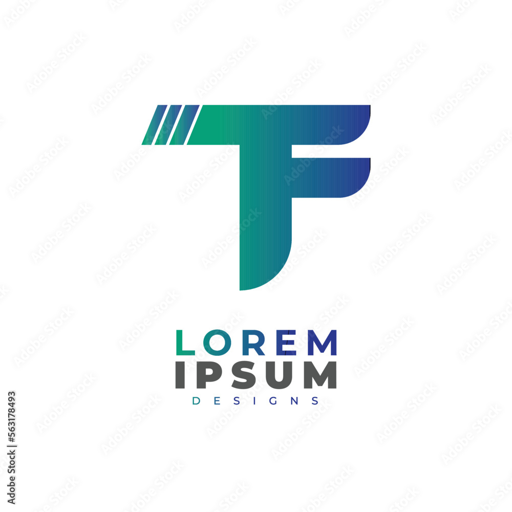 Initial letter TF, straight linked line bold, TF LOGO Initial letter TF, straight linked line bold, TF LOGO