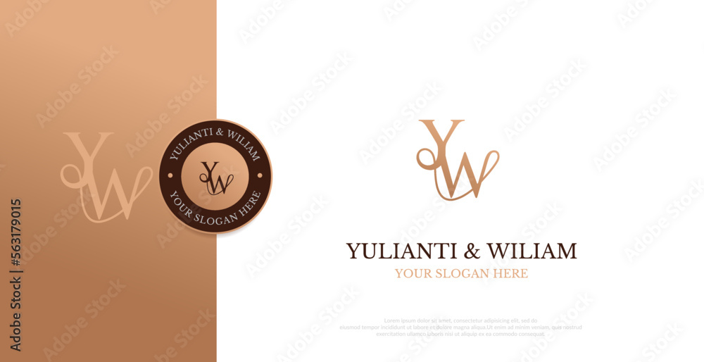 Initial YW Logo Design Vector 