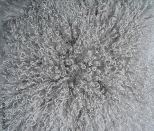 Foto Closeup gray fluffy mohair texture