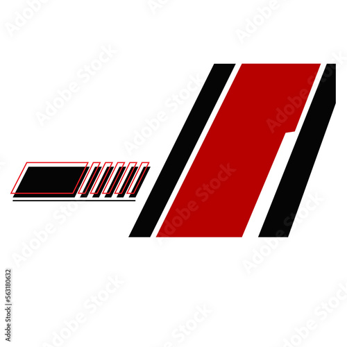 racing car body wrap design vector