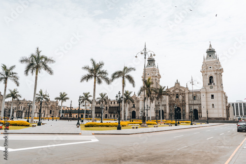 Lima, Peru - January 20, 2023: Protests on the streets of Lima photo