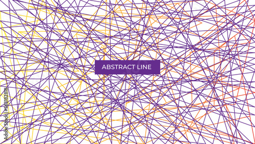 Asymmetrical with random chaotic lines abstract geometric pattern 