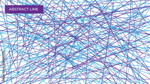 Asymmetrical with random chaotic lines abstract geometric pattern 