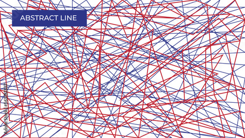 Asymmetrical with random chaotic lines abstract geometric pattern 