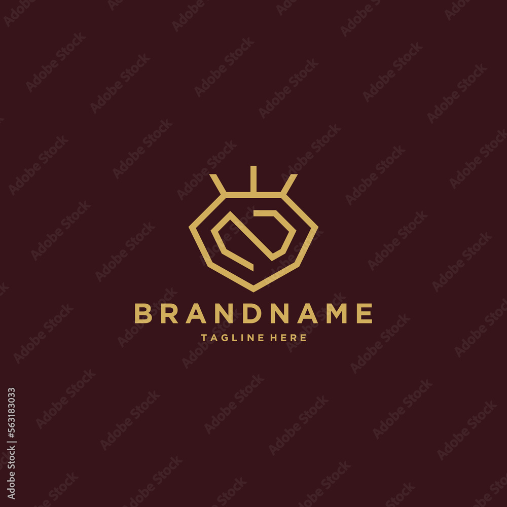 Abstract initial letter N crown shape logo design template Abstract initial letter N crown shape logo design template