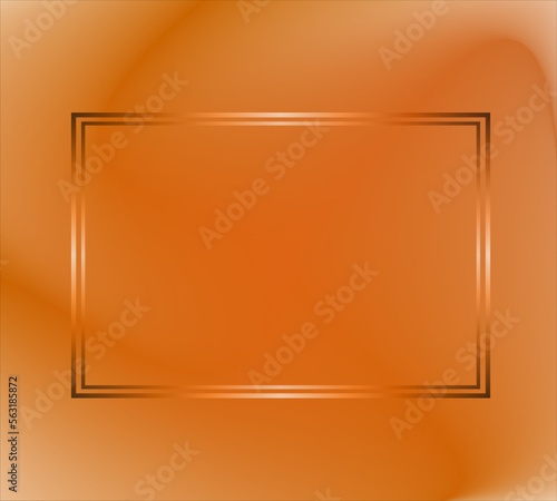 vector illustration of an abstract brown background with golden frames and space for text