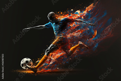 The Beautiful Game: An Illustrative Tribute to Soccer (AI Generated) photo