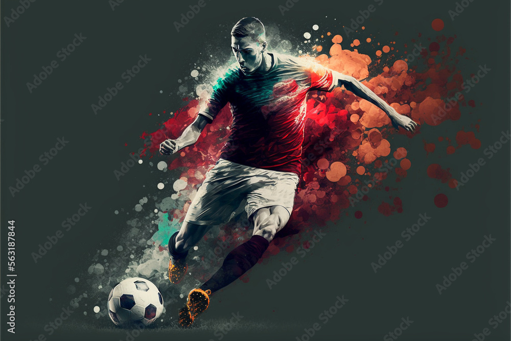 The Beautiful Game: An Illustrative Tribute to Soccer (AI Generated)