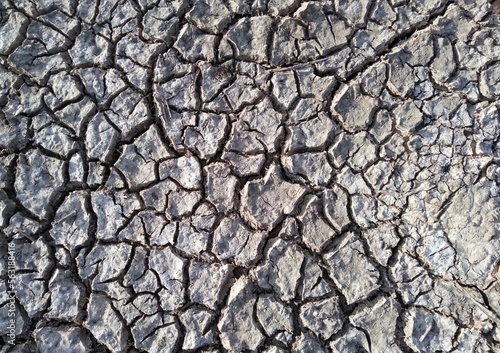 clay soil that has cracked due to drought