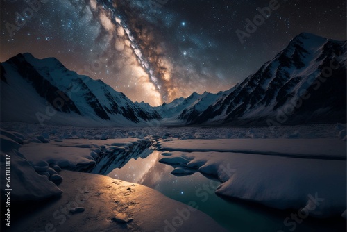 Tasman Glacier's Clear Skies The Perfect View of the Milky Way