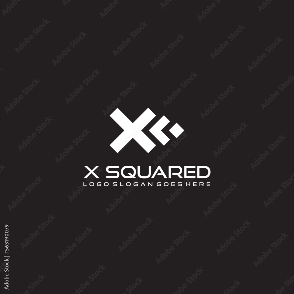 Obraz premium X Squared logo vector image