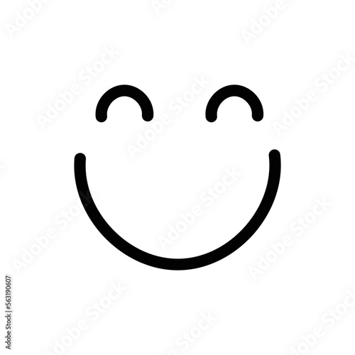 Smile emoji icon design template isolated