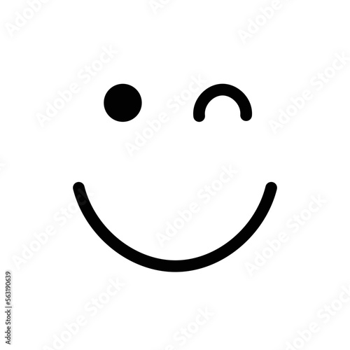 Smile emoji icon design template isolated