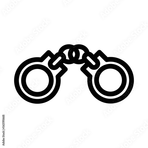 handcuffs line icon illustration vector graphic