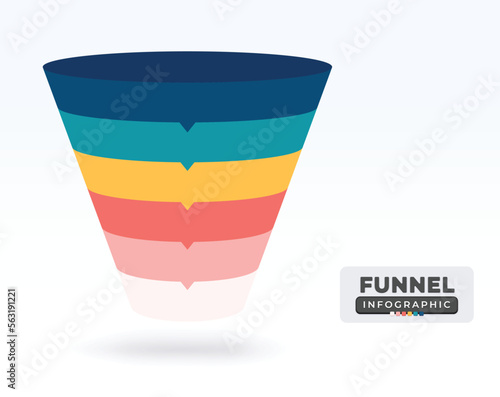 Business sales funnel infographic template.
