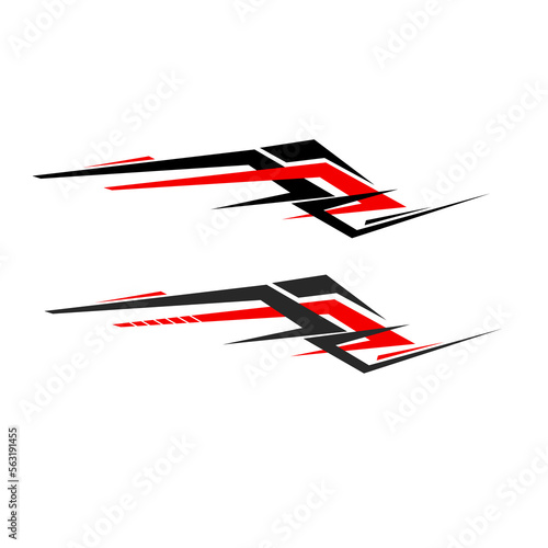 car body wrap sticker design vector