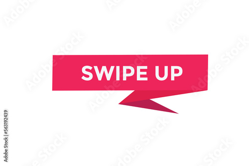 Swipe up button web banner templates. Vector Illustration