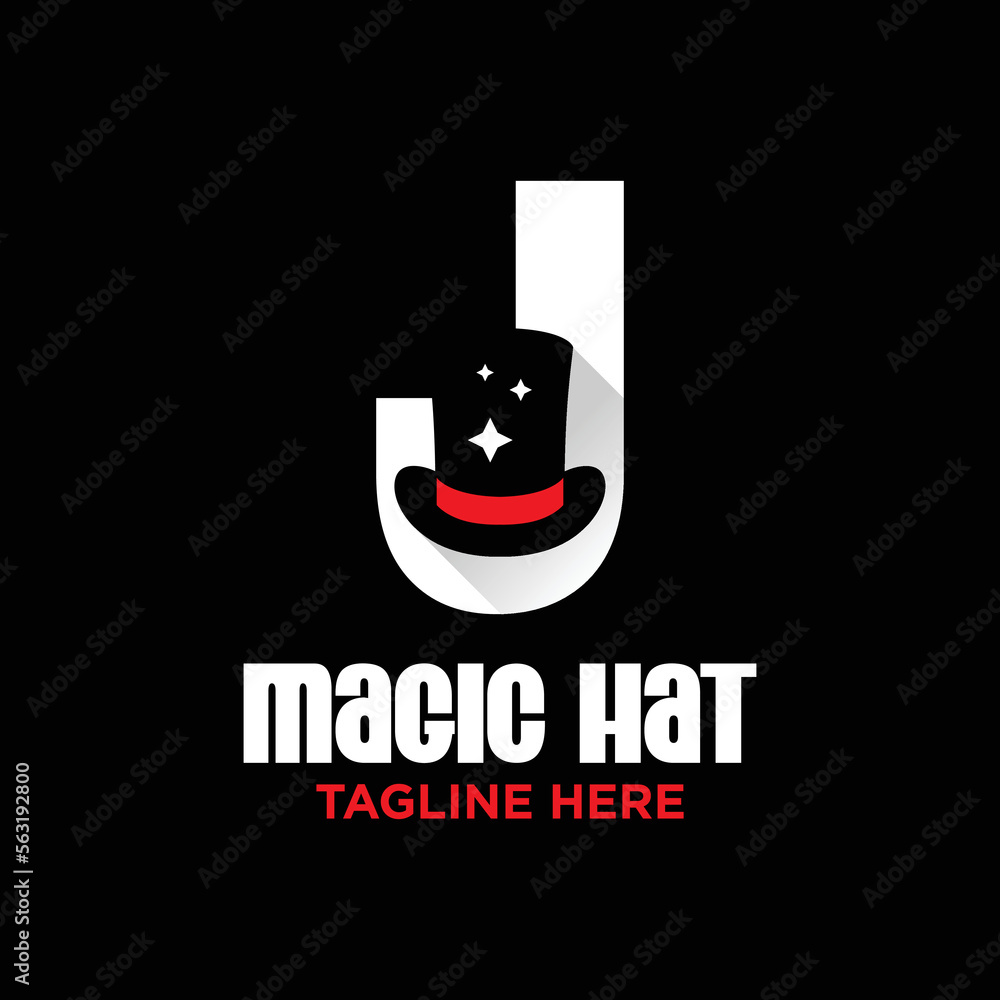 Letter J Magician Logo Design Template Inspiration, Vector Illustration. Letter J Magician Logo Design Template Inspiration, Vector Illustration.