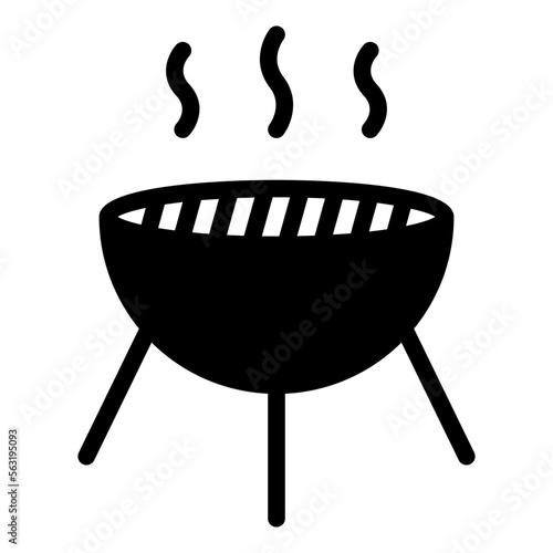 barbecue grill icon. barbecue cooking and steak party