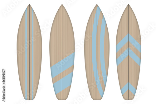 surfboards on the beach set on PNG white transparent background for file contains transparency. ep 02 © Baan3d