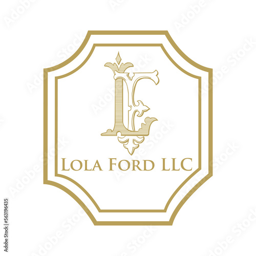 abstract lola ford fashion related logo design template