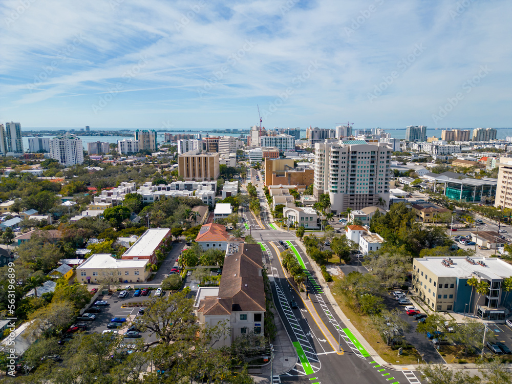 Aerial photo Ringling Boulevard Sarasota Florida