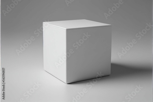 Rectangular white box, 3d illustration mockup, Ai © anthonyjgg