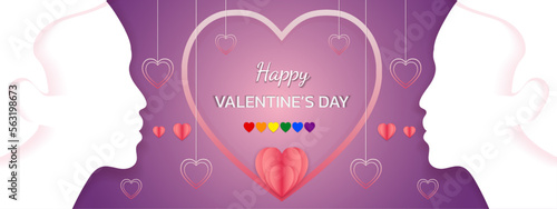 Happy Valentines Day February14 Love or Heart Card in Holiday or Presentation of Love