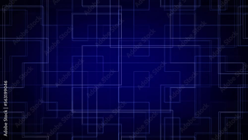 Blue Square Geometries Loop L Down Animation Background Blue Square Geometries Loop L Down Animation Background