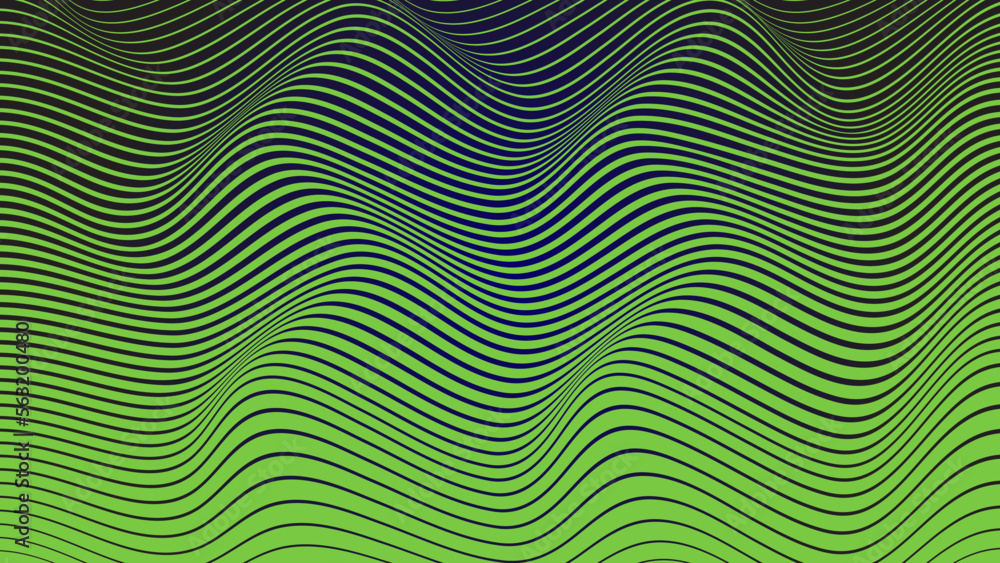 abstract green background with lines wave gradient background cover title illustration