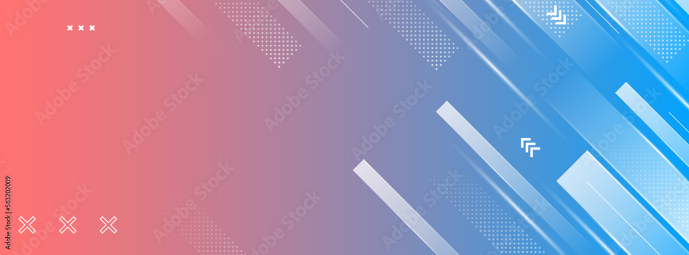 background banners. full color, halftone gradations and lines , blue and orange