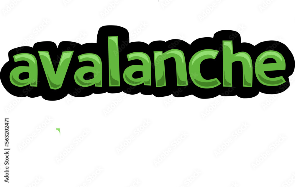 White screen animation video written AVALANCHE White screen animation video written AVALANCHE