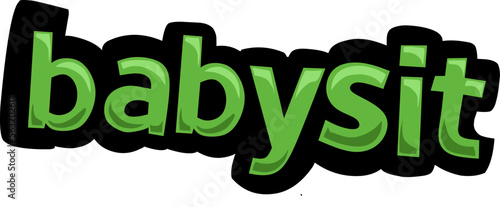 White screen animation video written BABYSIT