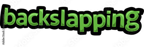 White screen animation video written BACKSLAPPING